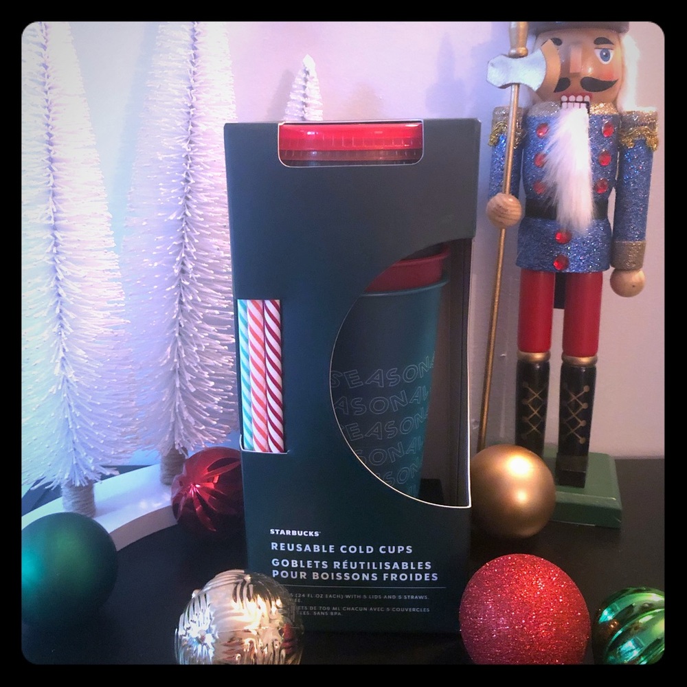 Starbucks 2019 Holiday Reusable Cold Cup Set!!!